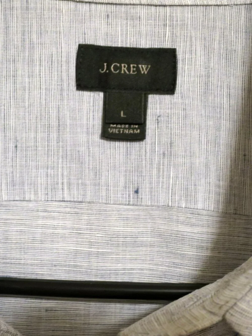 J Crew Shirt Mens Large Long Sleeve Button Baird McNutt Linen Blend Gray